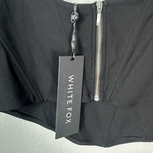 NEW NWT White Fox Black Corset Size XL - Picture 3 of 6